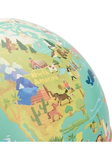 Gürbüz My Wild World Globe Abajur - Renkli - 26 Cm Renkli
