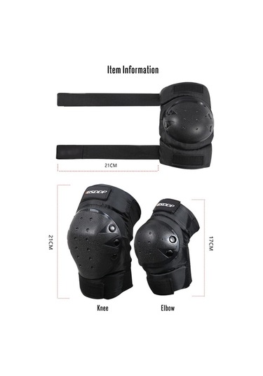 Novahub 4 Parça Koruyucu Ped Seti: Diz & Dirsek Pedleri, Spor İçin Siyah Siyah