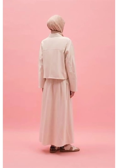 Armine Kuplu Ham Denim Takım 25y6025 Naturel Naturel Ekru