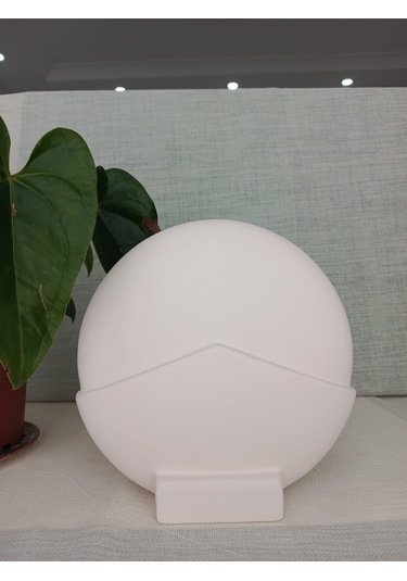 Skandinav Tarzı Yuvarlak El Yapımı Doğal Ham Beyaz Obje, Ev Dekoru