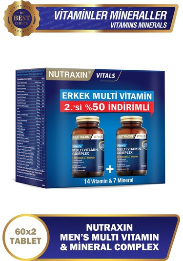 Multivitamin Mineral Complex Men's 2. % 50 İndirimli Avantaj Paketi