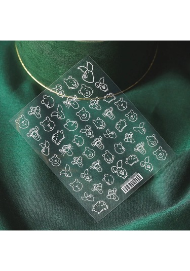 1 Adet Siyah Beyaz Yay Kelebek 5d Tırnak Çıkartmalar Nail Art Dekorasyon Kabartma Disney Karikatür Çiçek Nail Art Çıkartmalar Tırnak Malzemeleri Karışık Renkler