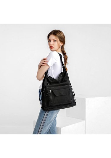 Hem Sırt Hem De Omuz Kadın Çantası Smart Bags 1205 Lacivert
