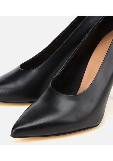 Hotiç Kadın Deri Siyah Bilekten Bağlamalı Gold Detaylı Yüksek Topuklu Stiletto 01ayh316600a100 01ayh316600a100 Siyah