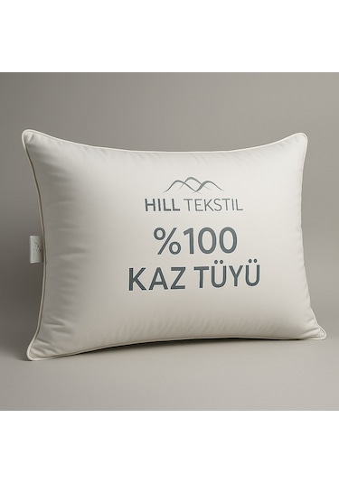 %100 Kaz Tüyü Yastık 20 Gıdık Alçak Yatış 50x70 Elizza - Biyeli