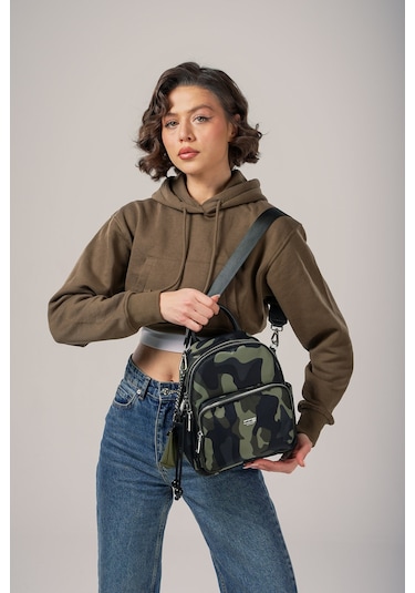 Ççs Kadın Sırt Çantası Ccs18025 Kamuflaj Kamuflaj