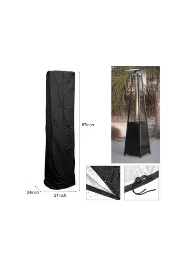 Yunboo Oxford Kumaş Bahçe Isıtıcı Koruması, Siyah-dış Gümüş-iç, Su Ve Toz Dayanıklı, 221x53x61 Cm, Çekmeceli Tasarım Siyah