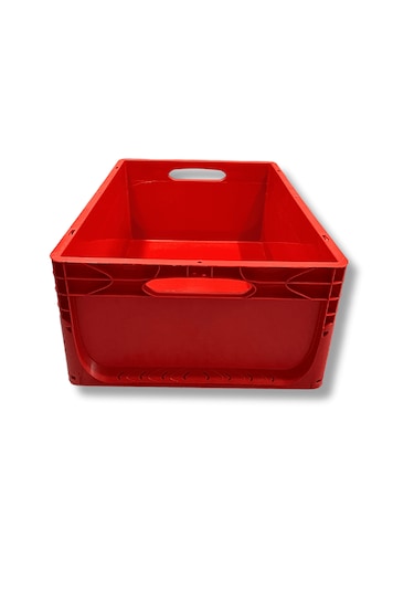 Alpbx 1.kalite Kırmızı Plastik Kasa 60x40x22 Cm - Kutu 44 Litre Kırmızı