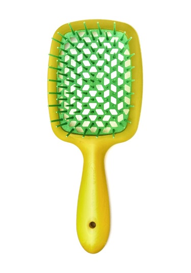 Janeke Superbrush Sarı Yeşil Saç Fırçası