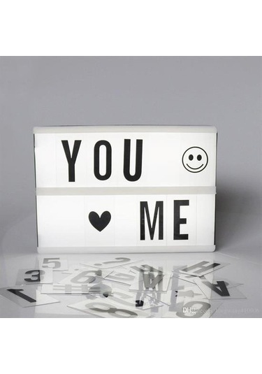 Hobibahçem Sinematik Lightbox Dekorasyon Aydınlatma Aksesuarları A5 Boyut Beyaz