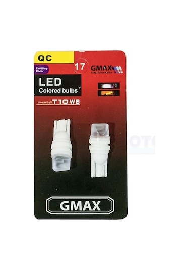 T10 Ampul 12V Dipsiz Led Beyaz Çakar Modlu Park Lambası Ampulü 2li Set GLZ00302141