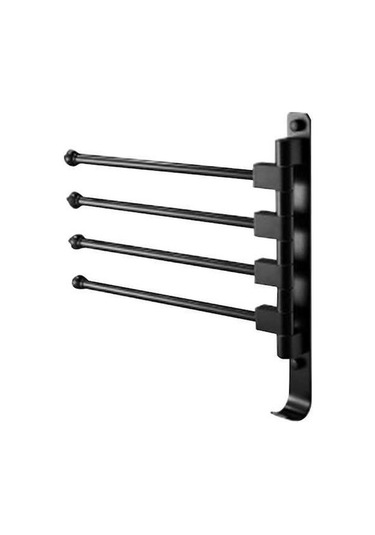 Novahub 180 Dönebilir 4 Kollu Katlanabilir Havlu Askısı - Gümüş Paslanmaz Alüminyum Diğer