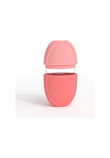 Mufunye Cilt Bakımı İçin Çok Fonksiyonlu Dıy Yüz Buz Rulosu - Pembe Oval Silikon Masaj Aracı Çok Renkli