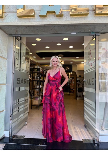 Elbise Empırme Katkat Evafashion Fuşya