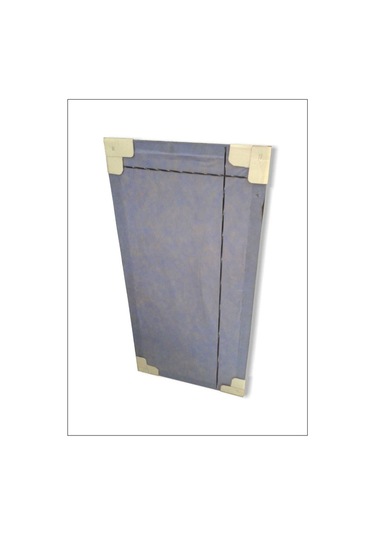 110X55Cm Ahşap Çerçeveli Yaldızlı Kahverengi Cam Boy Aynası Ahşap