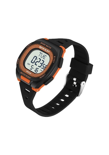 Primepickings Erkek Ve Kadın Spor Digital Led Saat, Kronometre Geri Sayım Zamanlayıcı Siyah-1 Diğer