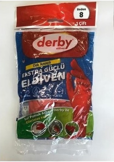 Derby Çok Amaçlı Temizlik Eldiveni S One Size 8