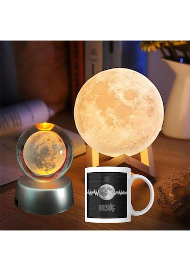 Kişiye Özel Dolunay Kupa Ve Gecelambası Hediye Seti