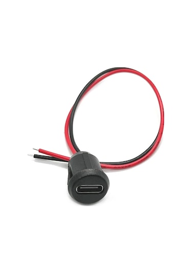 Type C Panel Montaj Dişi Soket 2 Pin 15cm Kablolu