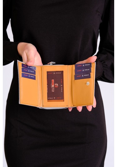 Just Polo Yeni Sezon Kolon Askılı 4 Bölmeli Kadın Omuz Çantası Ve Cüzdan Kombini Pbu217402 Gri Taba Gri -Taba