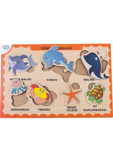 Ca Games Ahşap Deniz Hayvanları Eğitici Set