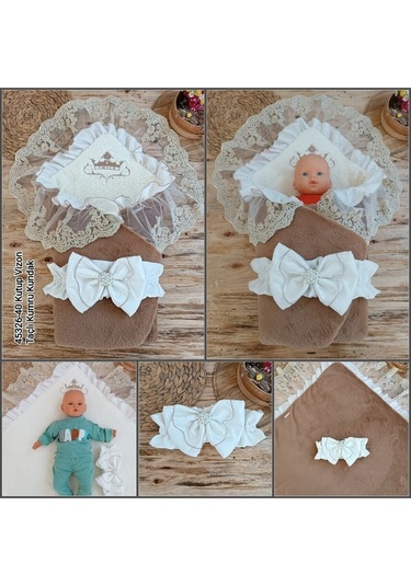 Kışlık Bebek Kundağı Unisex Bebek Dış Kundak Battaniyesi Hastane Çıkışı Kundak Battaniye Kahverengi