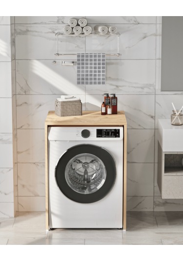 Reyo Enda Home Çamaşır Makinesi Dolabı 89x65 Cm Atlantik Çam