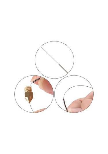 Koodmax 3d Yazıcı 0.4mm Nozzle Temizleme İğnesi Paslanmaz Çelik - 5 Adet