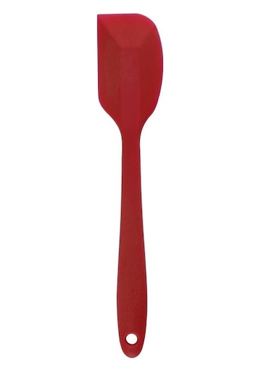 Kırmızı Silikon Mutfak Pişirme Araçları Silikon Tek Parça Spatula Küçük Kek Krem Guacamole Pişirme Spatula