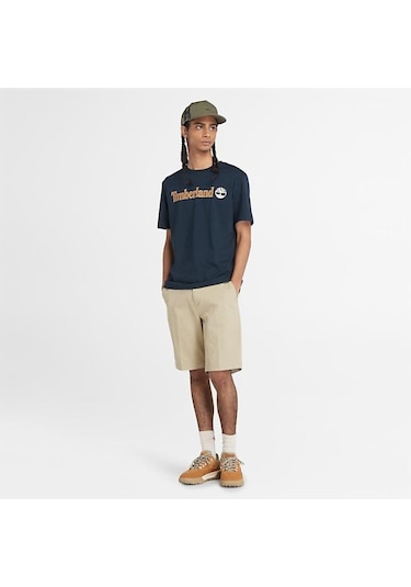 Timberland Tımberland Linear Logo Short Sleeve Tee Tb0a5upq4331-dark Sapphıre Lacivert