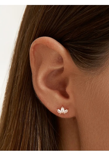 Zoloto Russkih 925 Ayar Gümüş Kaplamalı Helix Labre Yapboz Küpe 156113790 Altın