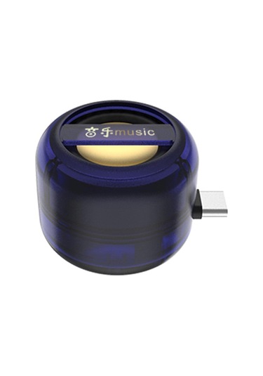 Mini Telefon Hoparlörü, Hoparlörle Şarj Edilebilir Fiş, Telefon Kompakt, Mavi, 41x41x34mm