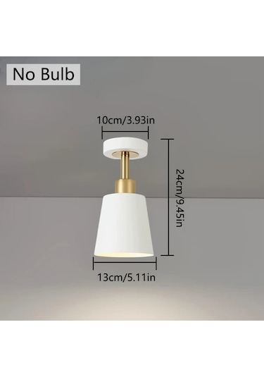 Fastbuy Modern Minimalist Siyah Ve Altın Detaylı Yarı Flush Mount Tavan Armatürü Karartılabilir 2 Adet Siyah Siyah
