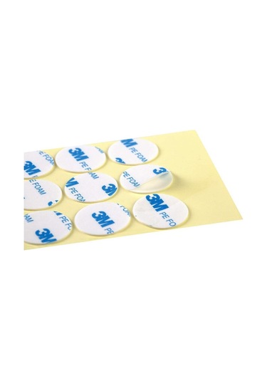 500 Adet 30mm Yuvarlak Kesimli Köpüklü Çok Güçlü Çift Traflı Bant 30 Mm Çap 30 MM