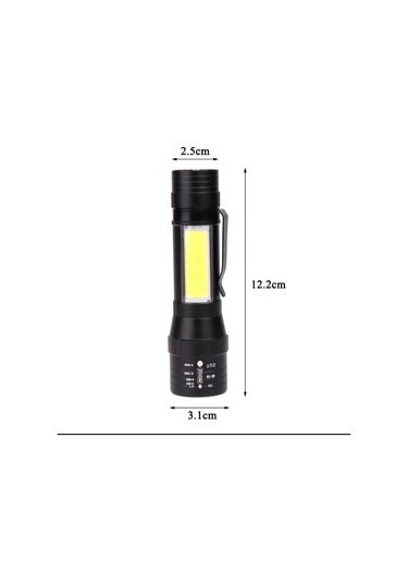 Wuben Wb-017 Zoomlu Şarjlı Cob Led Güçlü El Feneri