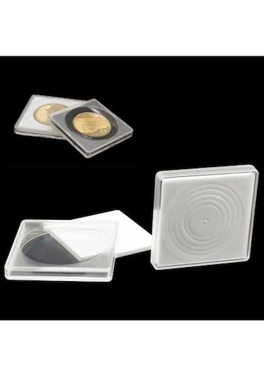 Tongxida 1 Adet Küçük Kare Hatıra Madeni Para Koleksiyon Kutusu, Boyut: 19/24/29/34/39mm Diğer