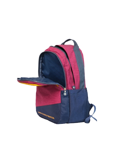 United Colors Of Benetton. Color Blocking Unisex Çocuk Okul Çantası Lacivert-bordo-hardal