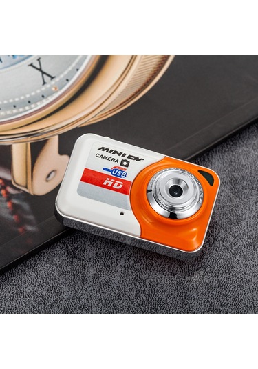Springsun X6 Mini Dijital Kamera Turuncu-beyaz: 32gb Hafıza Kartı İle Taşınabilir, Hareket Algılama, Video/foto/ Ses Kaydı, Otomatik Kapatma