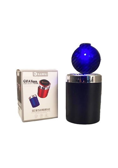 Araç İçi Küllük Işıklı Krom Siyah Kül Tablası Glz03504047