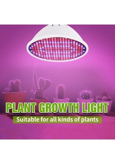 Reedark Bitkisel Büyüme Led Ampulü - Kırmızı Mavi Tam Spektrum, 80 Led, Gu10 Bağlantı Beyaz