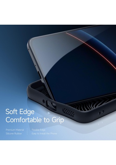 Redmi K80 Pro / Xiaomi Poco F7 Ultra Dux Ducıs Aimo Serisi Tpu Pc Buzlu Hissediyorum Telefon Kılıfı Siyah Siyah