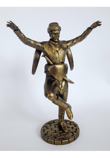 Harmandalı Oynayan Zeybek & Gelin Temalı Biblo Takımı