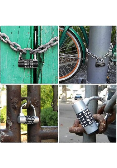 Asma Kilit, Şifreli Kilit, 5 Haneli Kilit, 2 Parçalı Şifreli Kilit, Şifreli Kilit