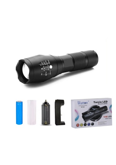 Watton Wt-023 En Güçlü Şarjlı El Fener Siyah