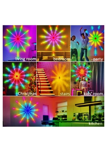 Led Aydınlatma Sese Duyarlı Bluetootlu Duvar Ledi Uzaktan Kumanda RGB