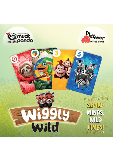 Playever Wiggly Wild, Renk Ve Sayı Eşleştirme Kart Oyunu 3-6 Yaş