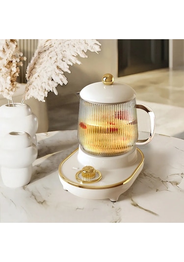 600ml Çok Fonksiyonlu Mini Sağlık Pot Elektrikli Güveç Fincan Çay Makinesi White Gift Set Au Plug Beyaz