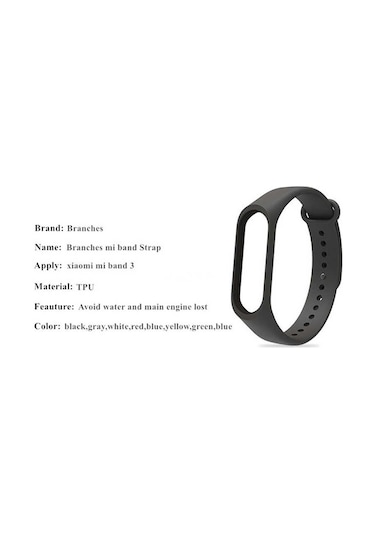Ekılıf - Xiaomi Mi Band 4 Uyumlu - Kordon Silikon Kordon - Siyah