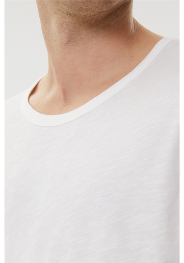 Lee Cooper Thomas Erkek Oversize Bisiklet Yaka T-Shirt Off Beyaz-14722 Beyaz