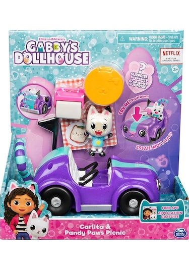 Gabby'nin Dollhouse Carlita Ve Pandy Paws Piknik Aracı